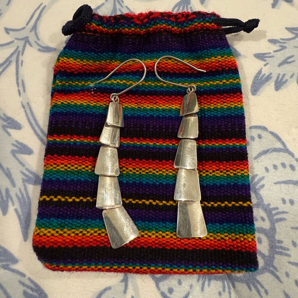 Peruvian Silver Dangle Earrings (NWOT)